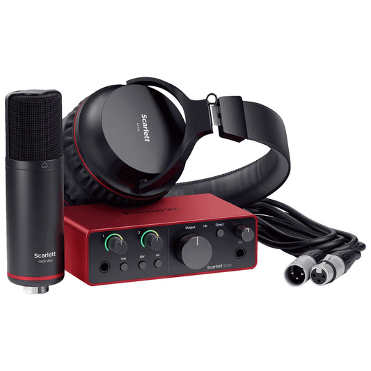 Focusrite Scarlett Solo Studio 4th Gen USB-C Audio Interface components hero