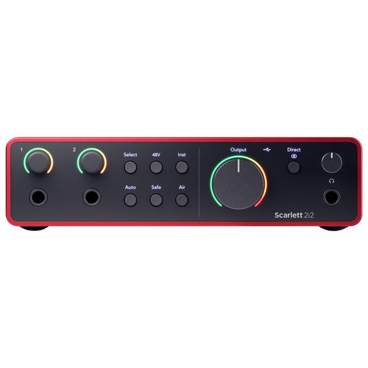 Focusrite Scarlett 2i2 4th Gen USB-C Audio Interface front