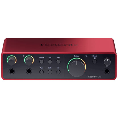 Focusrite Scarlett 2i2 4th Gen USB-C Audio Interface top