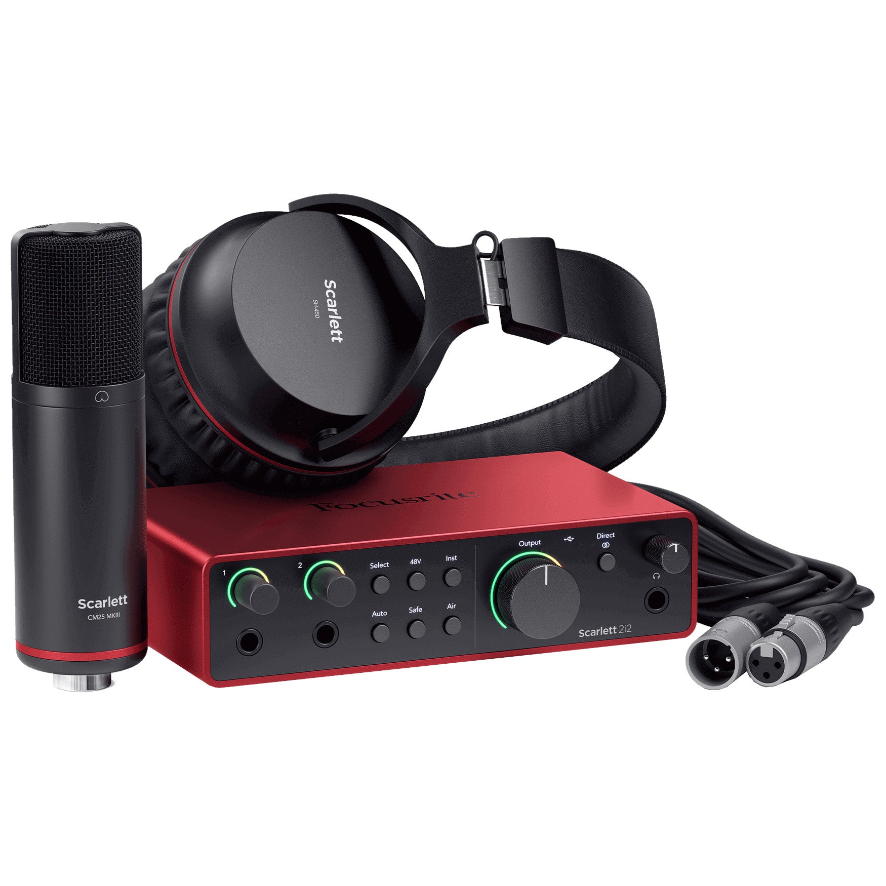 Focusrite Scarlett 2i2 Studio 4th USB-C Audio Interface components