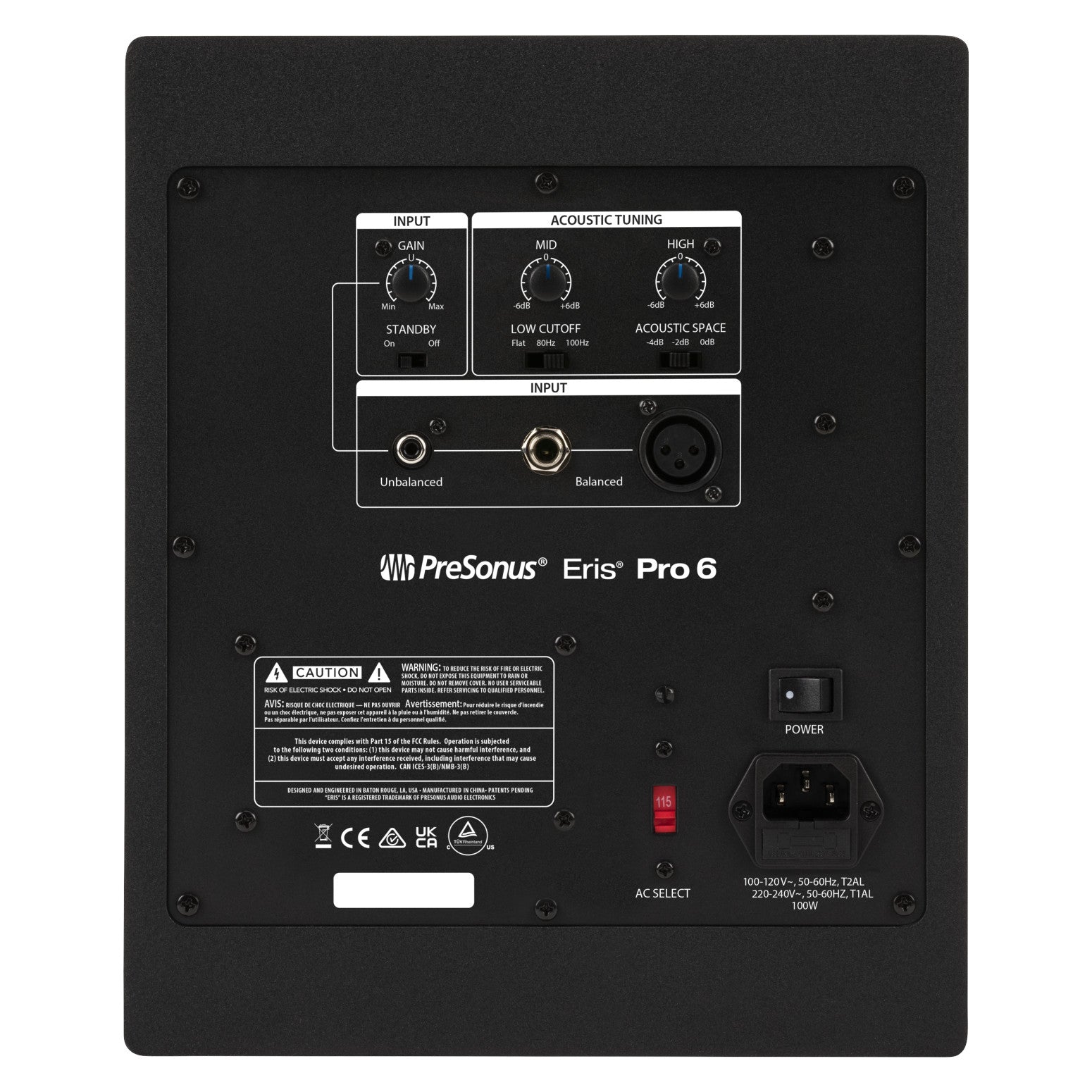 Presonus Eris Pro 6 6-Inch Powered Studio Monitor back