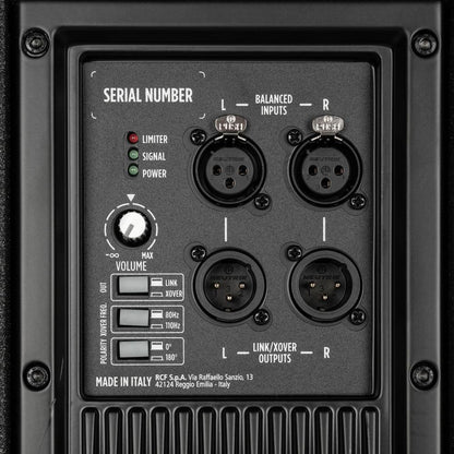 RCF SUB 708-AS MK3 18-Inch Powered Subwoofer back panel