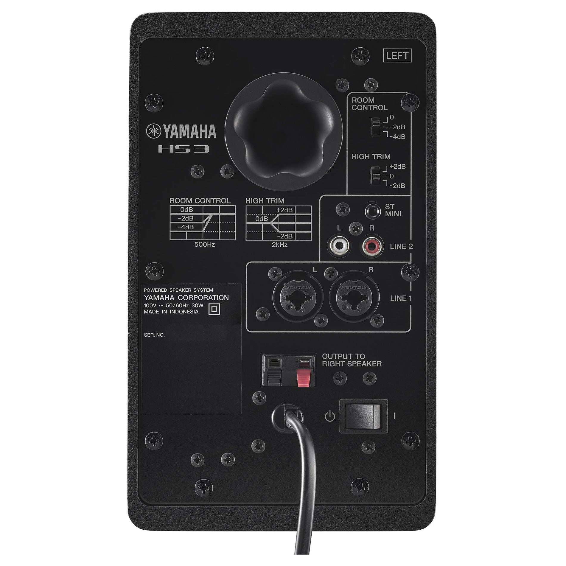 Yamaha HS3 3.5-Inch Powered Studio Monitors (Pair) back