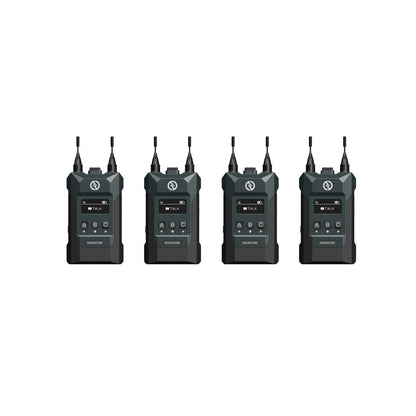 Hollyland Solidcom M1 Wireless Full-Duplex Intercom System With 4 Beltpacks | Dual Headset