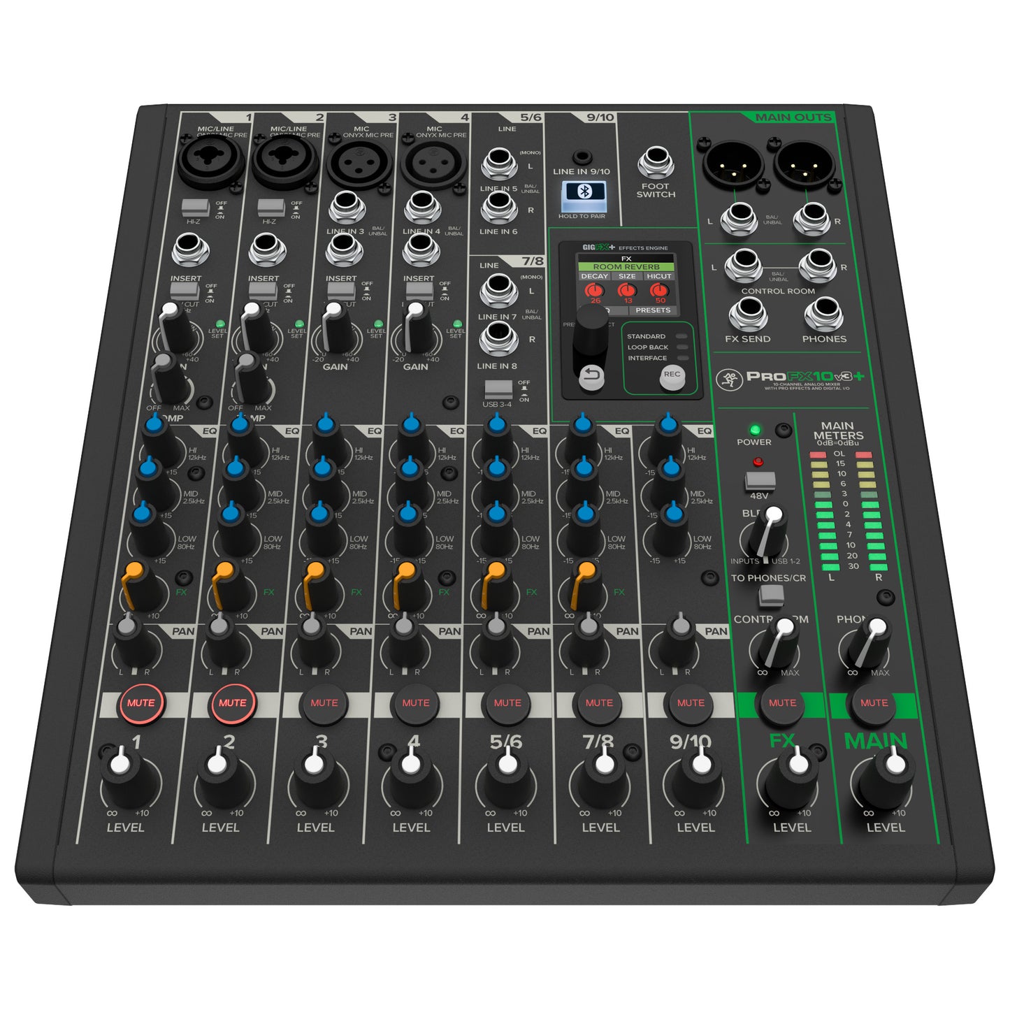 Mackie ProFX10v3+ 10-Channel Analog Mixer front