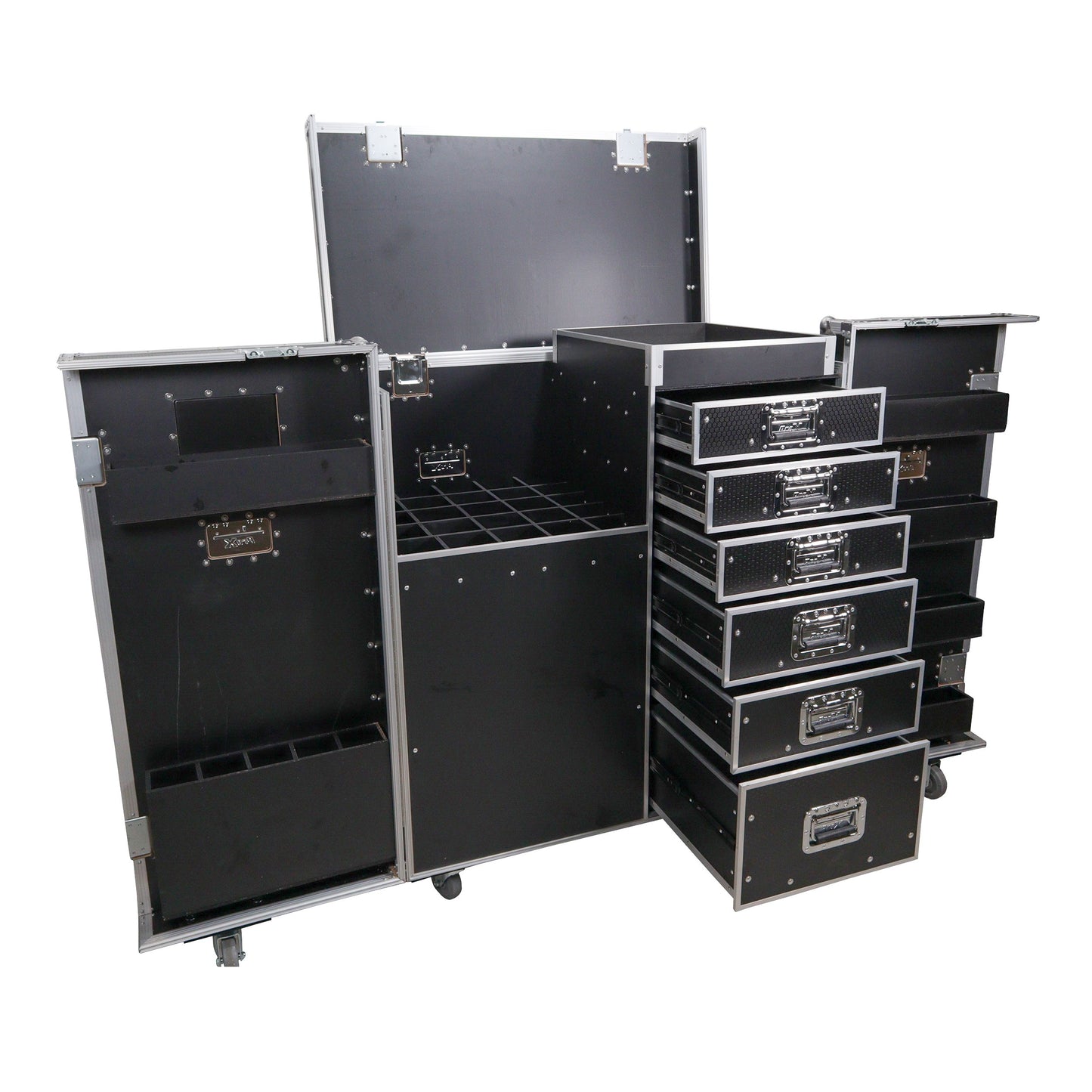 ProX XS-6DMIC25W ATA Flight Case For 25 Mic Stands With Drawers