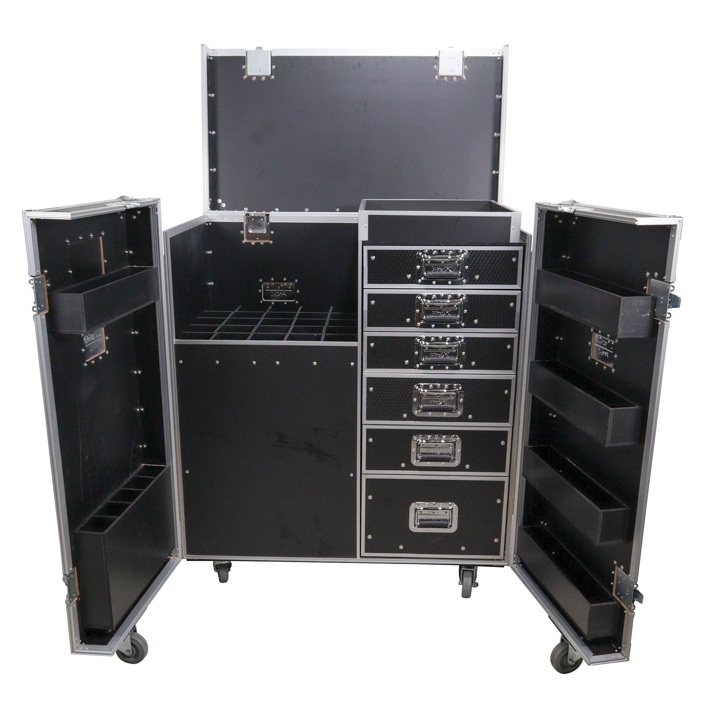 ProX XS-6DMIC25W ATA Flight Case For 25 Mic Stands With Drawers