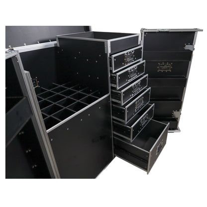 ProX XS-6DMIC25W ATA Flight Case For 25 Mic Stands With Drawers