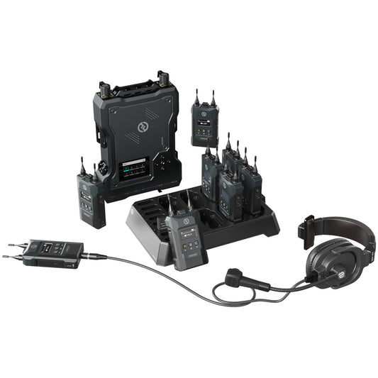 Hollyland Solidcom M1 Wireless Full-Duplex Intercom System With 8 Beltpacks | Dual Headset