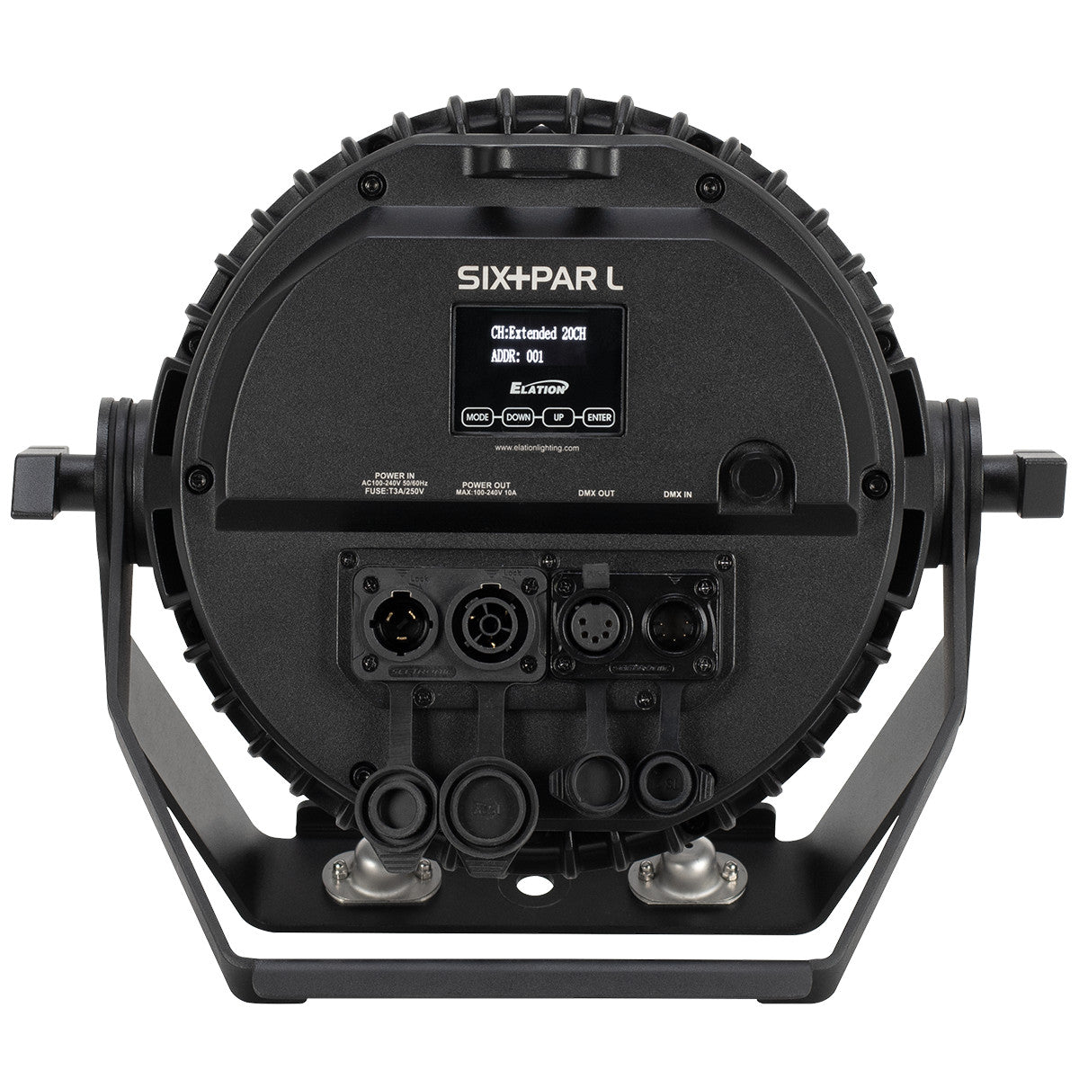Elation SIX+ PAR L 14x20W RGBLA+UV IP65 LED Wash Light back with open connections