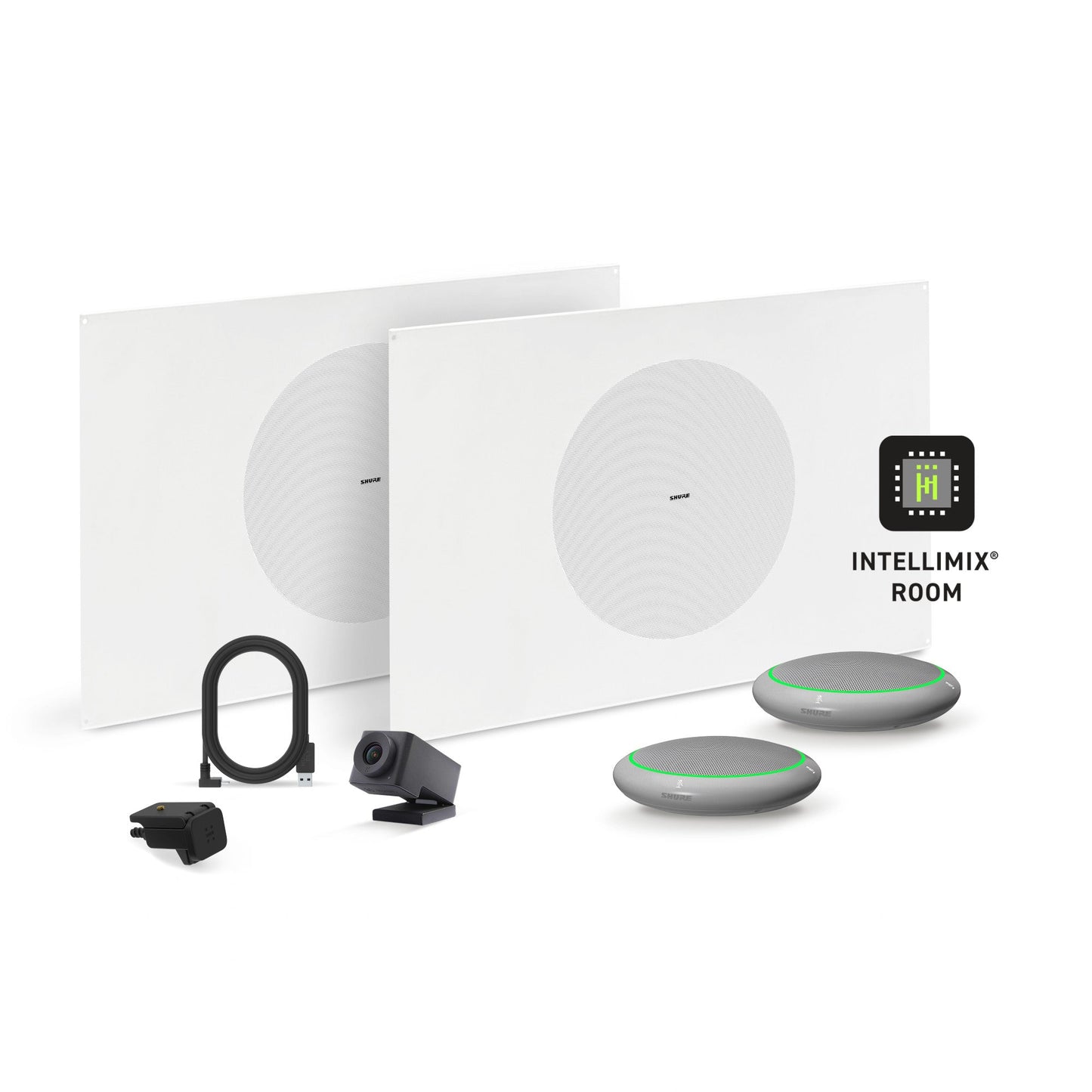 Shure Microflex Ecosystem 310L + Huddly Cam AV Conferencing Bundle aluminum