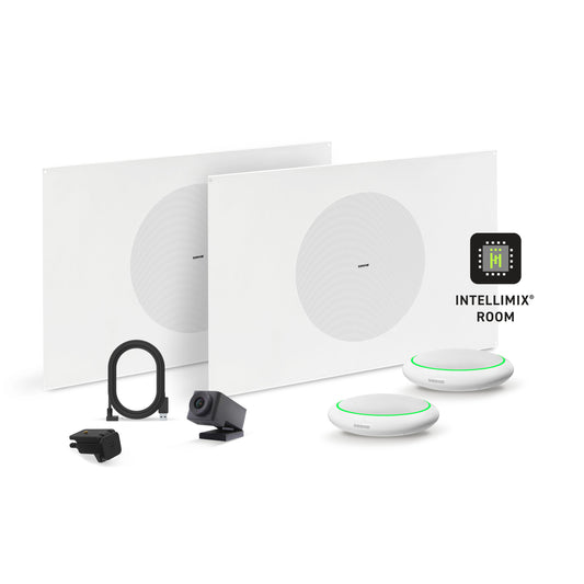 Shure Microflex Ecosystem 310L + Huddly Cam AV Conferencing Bundle | Color: White
