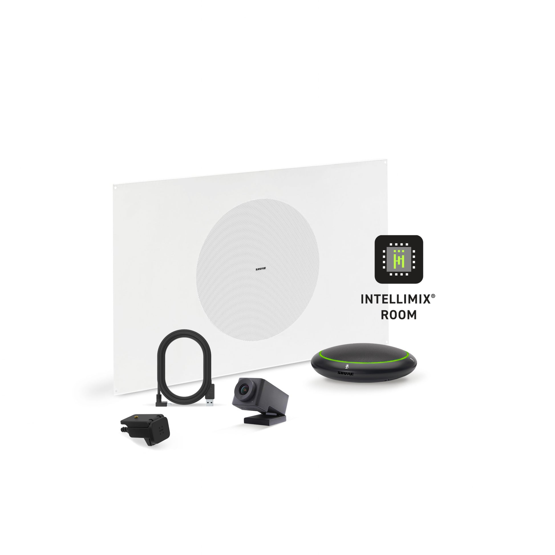 Shure Microflex Ecosystem 310M + Huddly Cam AV Conferencing Bundle | Color: Black