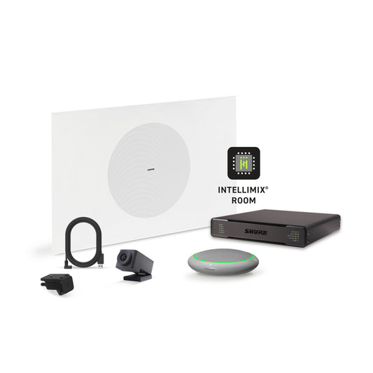 Shure Microflex Ecosystem 310P + Huddly Cam AV Conference Bundle aluminum