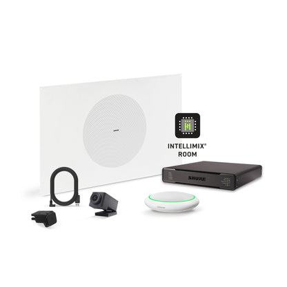 Shure Microflex Ecosystem 310P + Huddly Cam AV Conference Bundle white