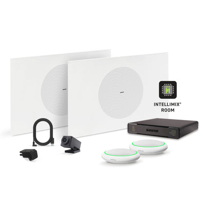 Shure Microflex Ecosystem 310X + Huddly Cam AV Conferencing Bundle | Color: White
