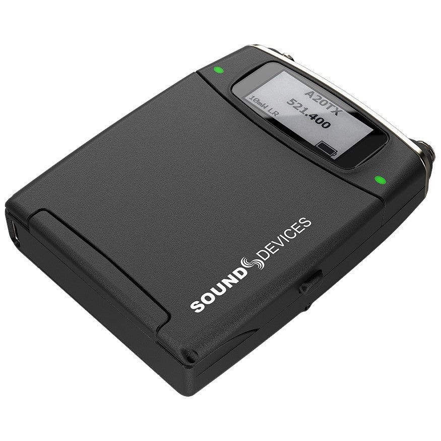 Sound Devices A20-TX Digital Wireless Bodypack Transmitter bottom left