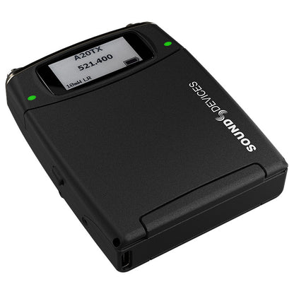 Sound Devices A20-TX Digital Wireless Bodypack Transmitter bottom right