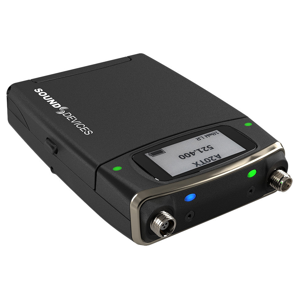 Sound Devices A20-TX Digital Wireless Bodypack Transmitter top left