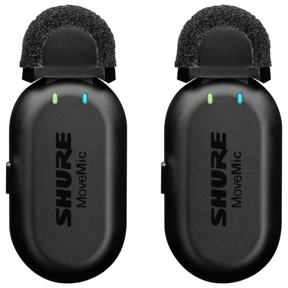 Shure MoveMic Two Wireless Clip-On Microphones (Pair) front