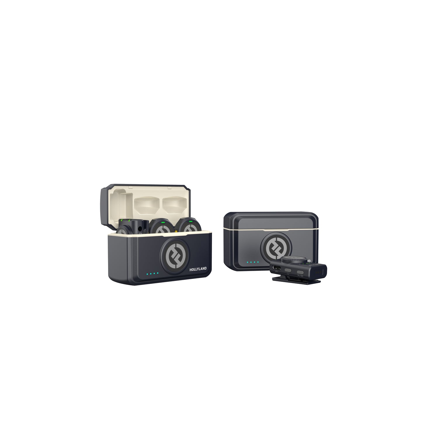 Hollyland LARK M2 Combo Dual-Channel Wireless Mic System | Shine Charcoal