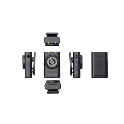 Hollyland LARK M2 Combo Dual-Channel Wireless Mic System | Shine Charcoal