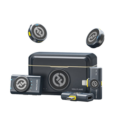 Hollyland LARK M2 Combo Dual-Channel Wireless Mic System | Shine Charcoal