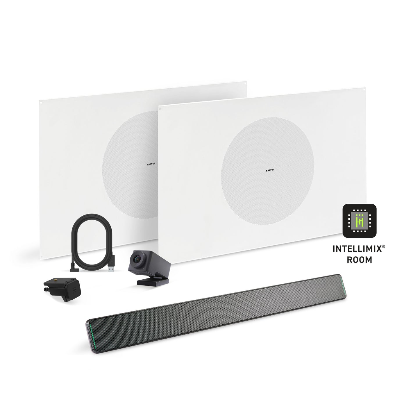 Shure Microflex Ecosystem 712M + Huddly Cam AV Conferencing Bundle | Color: Black