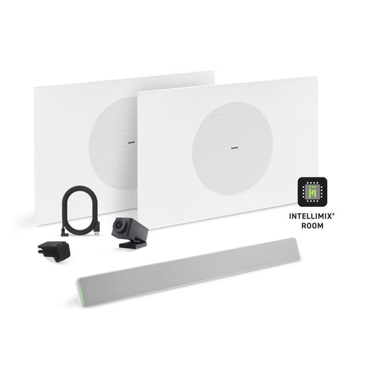 Shure Microflex Ecosystem 712M + Huddly Cam AV Conferencing Bundle | Color: White