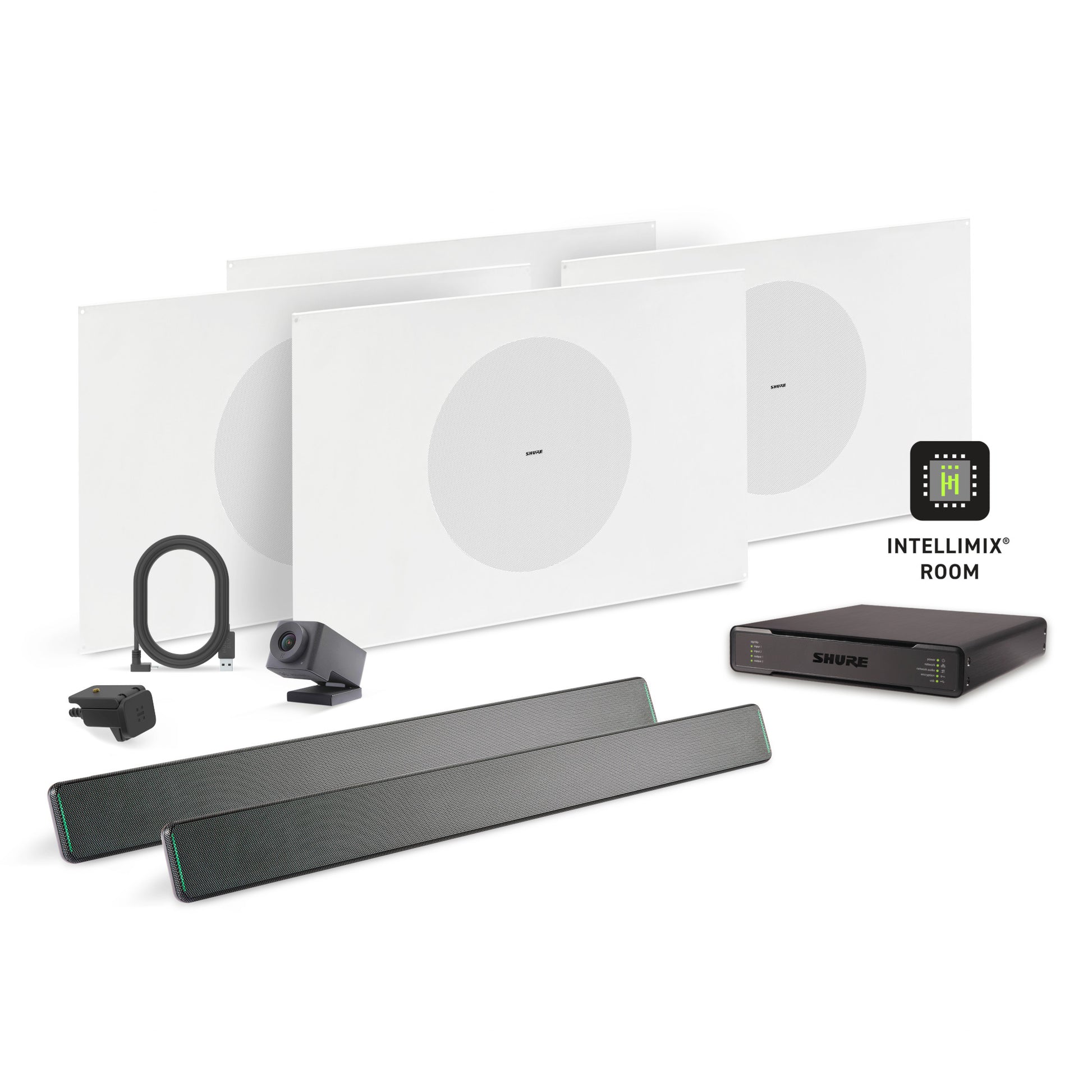 Shure Microflex Ecosystem 712X + Huddly Cam AV Conferencing Bundle | Color: Black