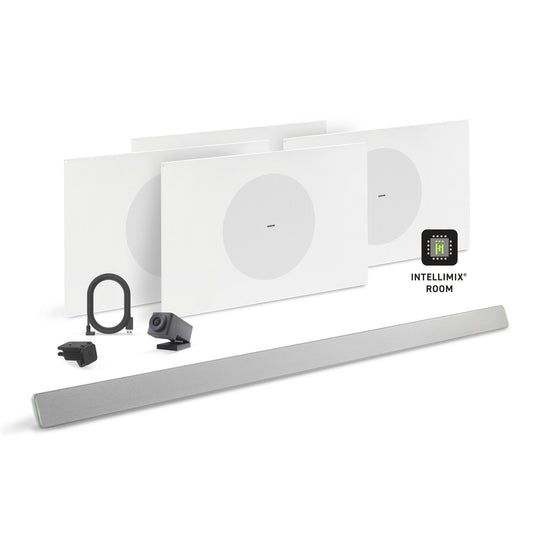 Shure Microflex Ecosystem 714M + Huddly Cam AV Conferencing Bundle | Color: Aluminum