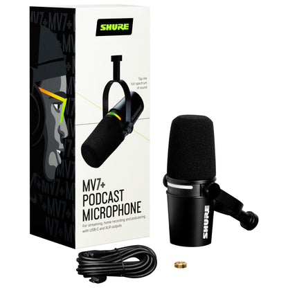 Shure MV7+ XLR/USB-C Hybrid Cardioid Dynamic Microphone components