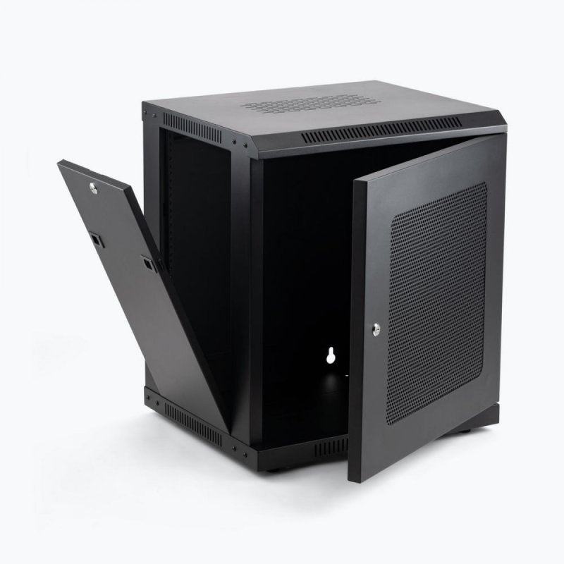 On-Stage Wall Mount Knock Down Rack Steel Enclosed Cabinet | 12U