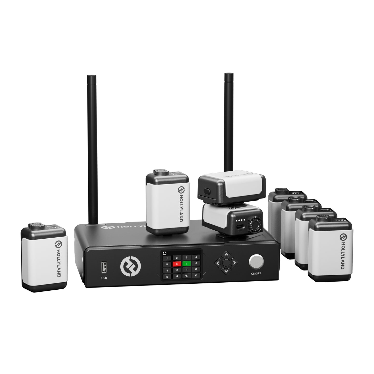 Hollyland Wireless Tally System-8 Lights 2,600' Range 16-Channel