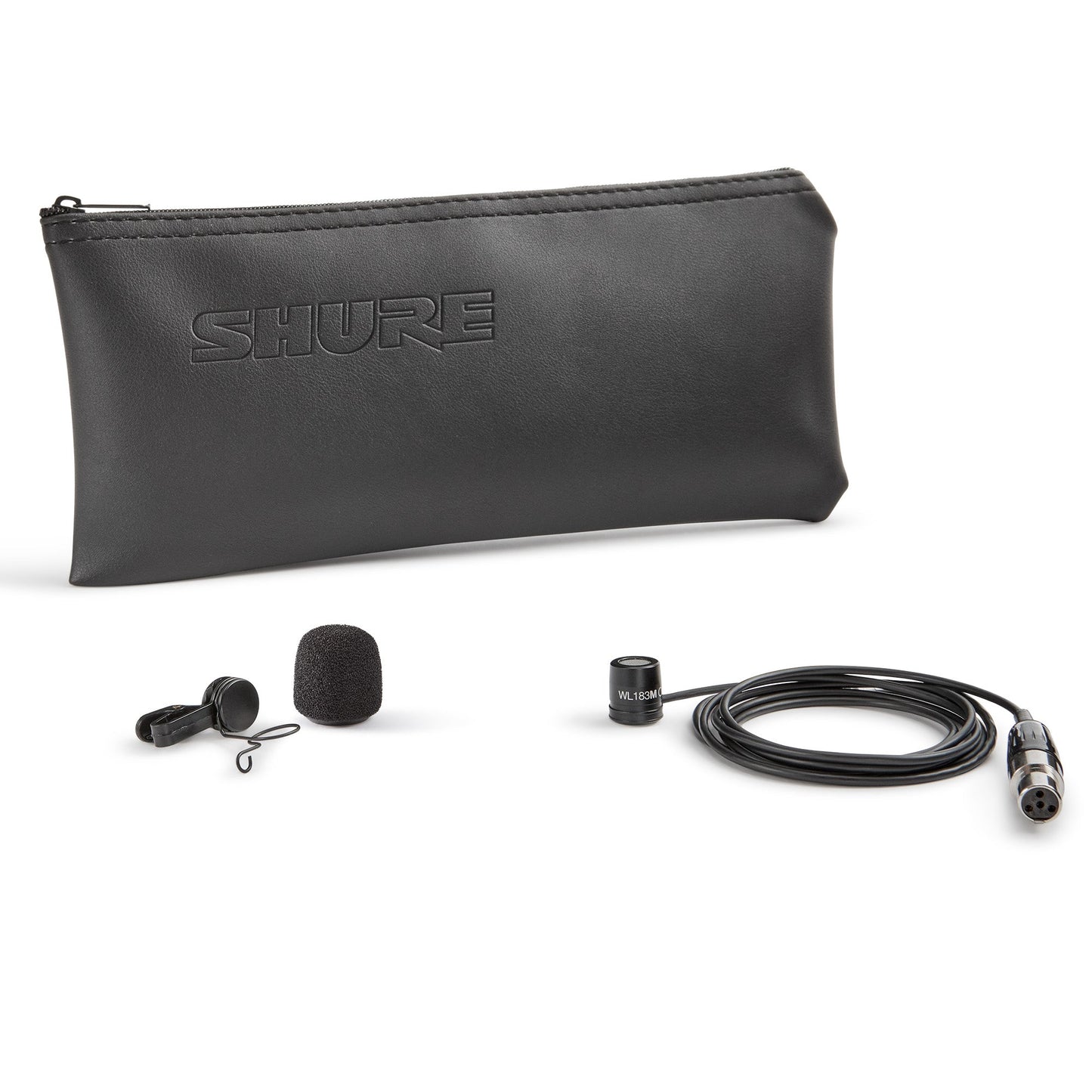 Shure WL183m Microflex Omni Lavalier Microphone,  Connector: Lemo 3-Pin | Color: White