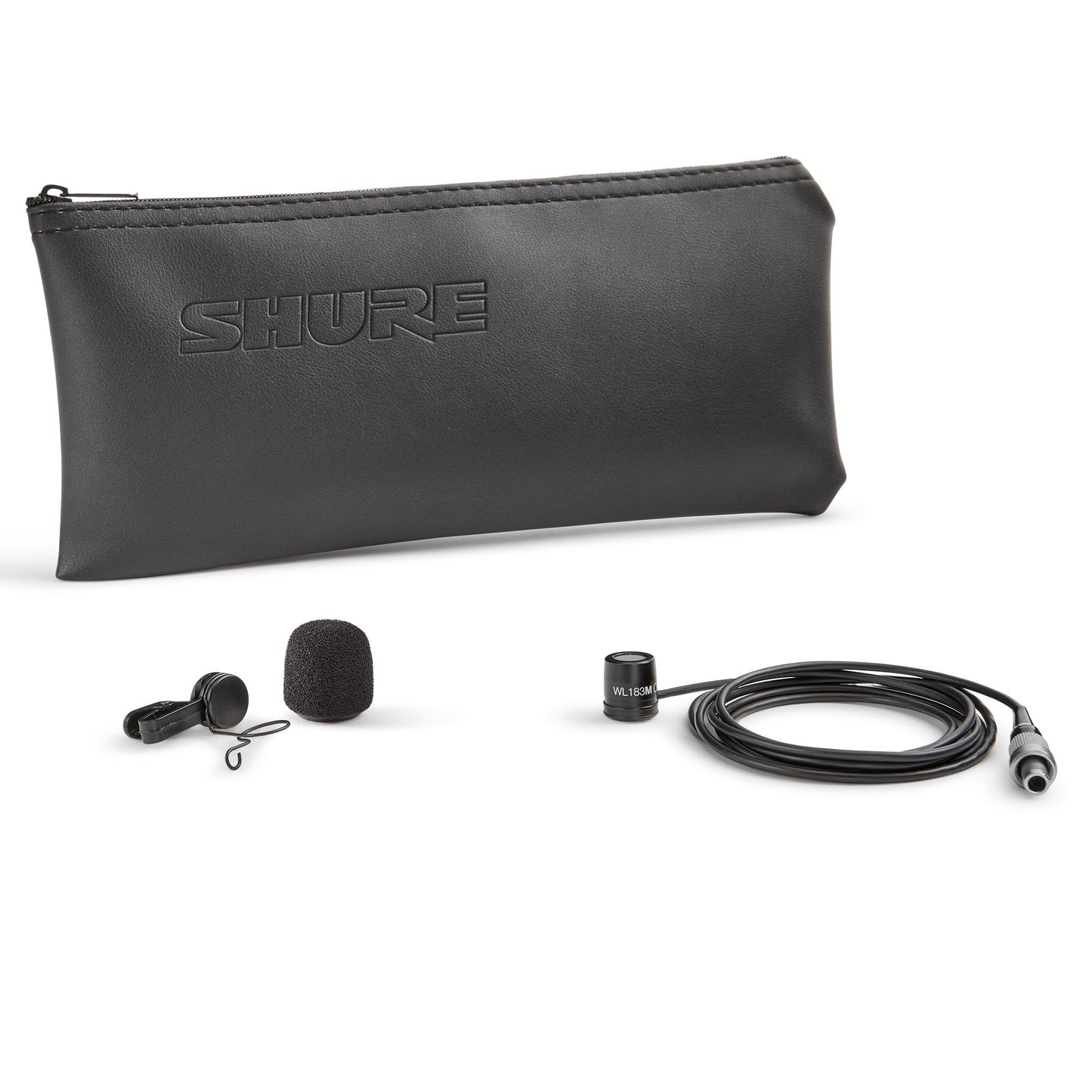 Shure WL183m Microflex Omni Lavalier Microphone,  Connector: TA4F | Color: White