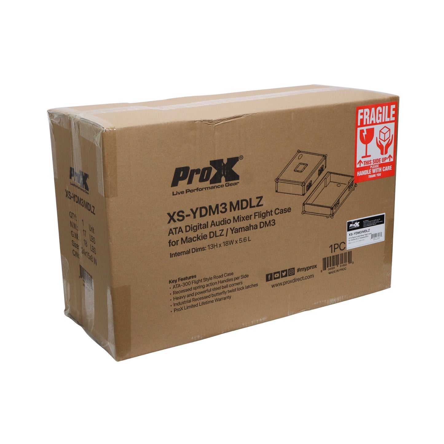 ProX XS-YDM3MDLZ ATA Flight Case for Yamaha DM3 or Mackie DLZ Mixer