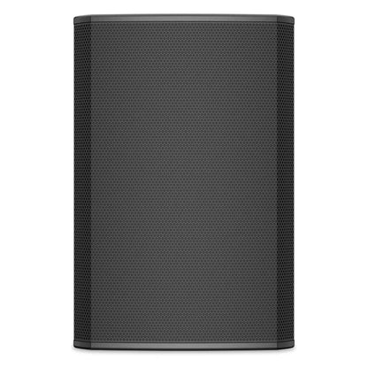 PL-CA15 straight-on front view of 15-inch two-way full-range install speaker in black, Q-SYS