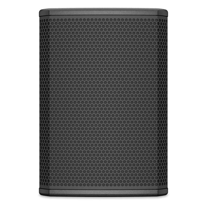 PL-CA6 straight-on front view of black install loudspeaker grille, Q-SYS