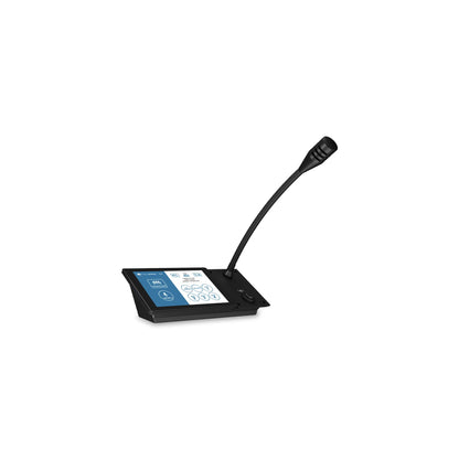 Q-SYS PS-TSCG3 Touchscreen Paging Station Desktop | Gooseneck Mic And  TSC-70-G3 Touchscreen