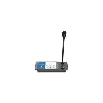 Q-SYS PS-TSCG3 Touchscreen Paging Station Desktop | Gooseneck Mic