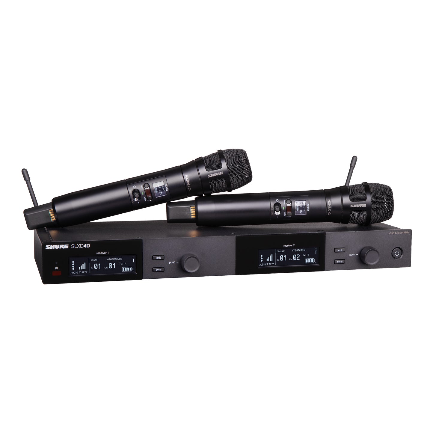Shure SLXD24D/N8CB Dual Wireless Handheld Microphone System