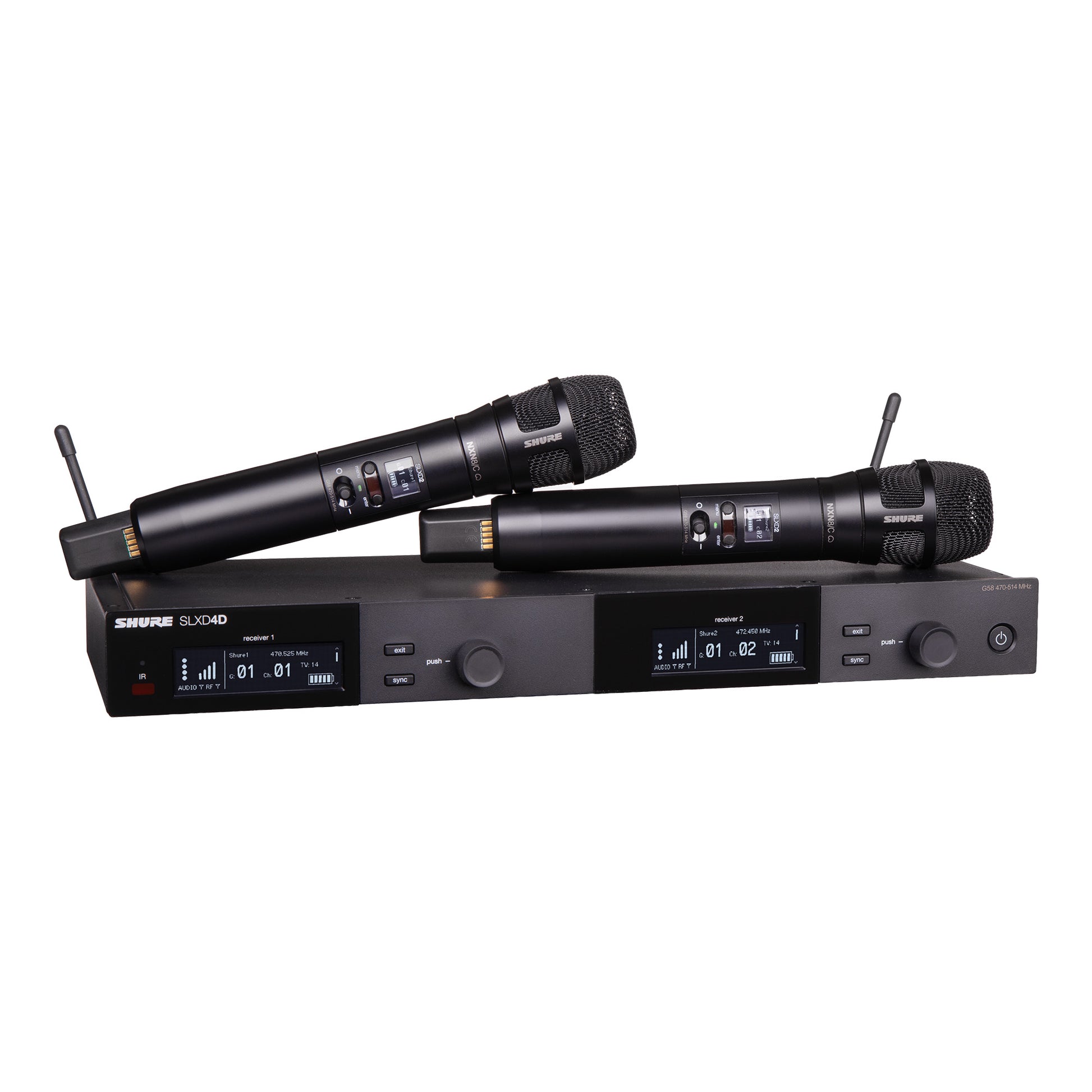 Shure SLXD24D/N8CB Dual Wireless Handheld Microphone System