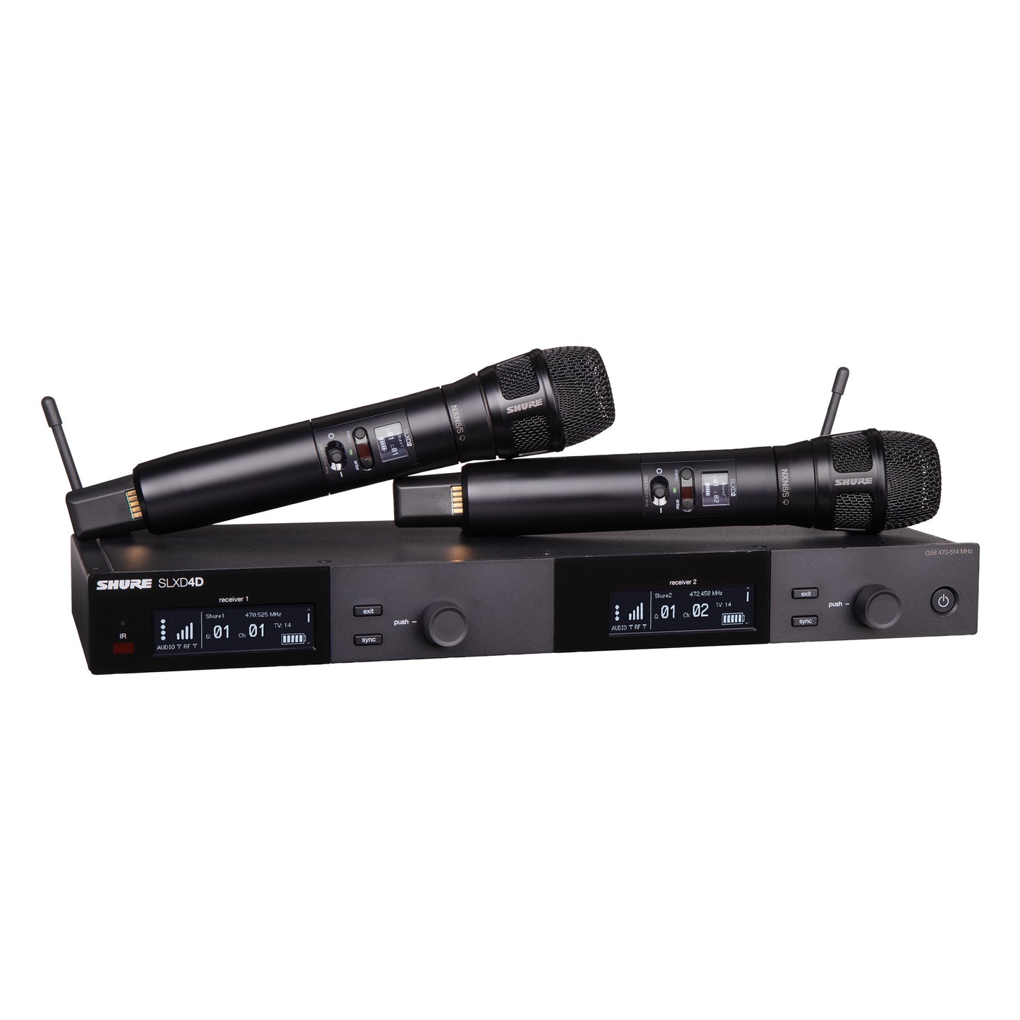 Shure SLXD24D/N8SB Dual Handheld Wireless Microphone System