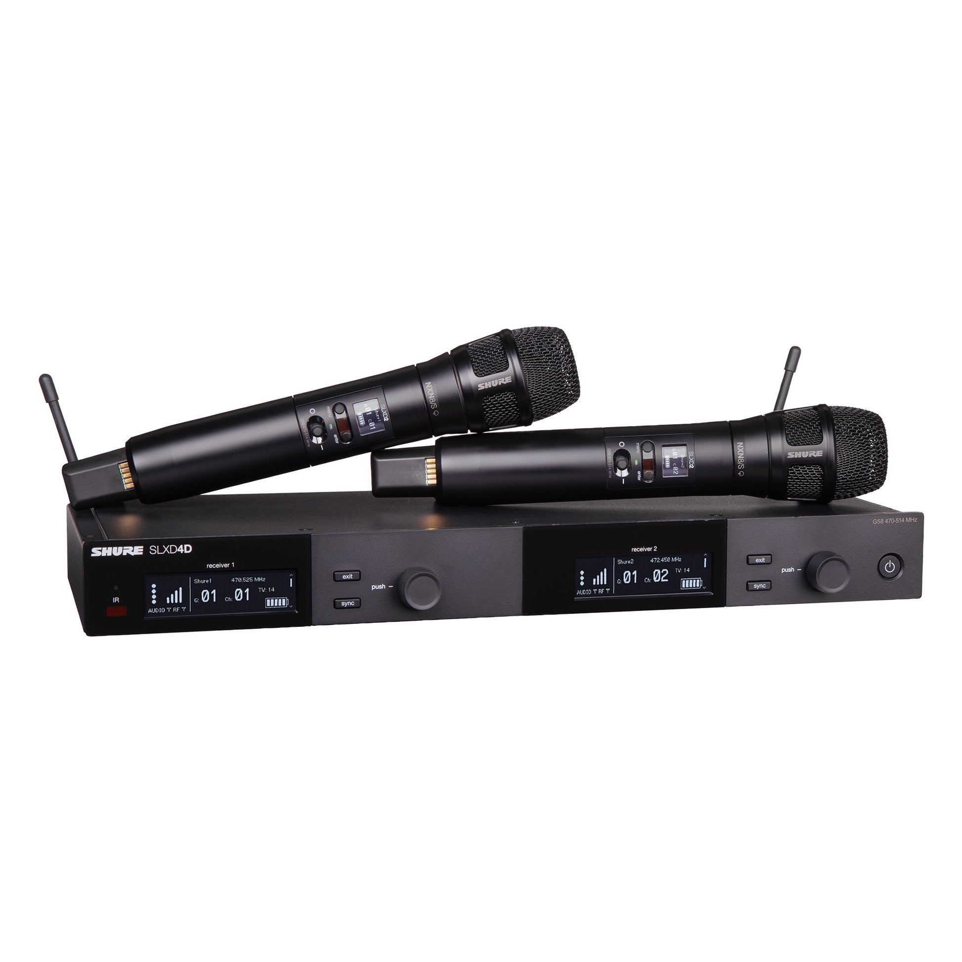 Shure SLXD24D/N8SB Dual Handheld Wireless Microphone System