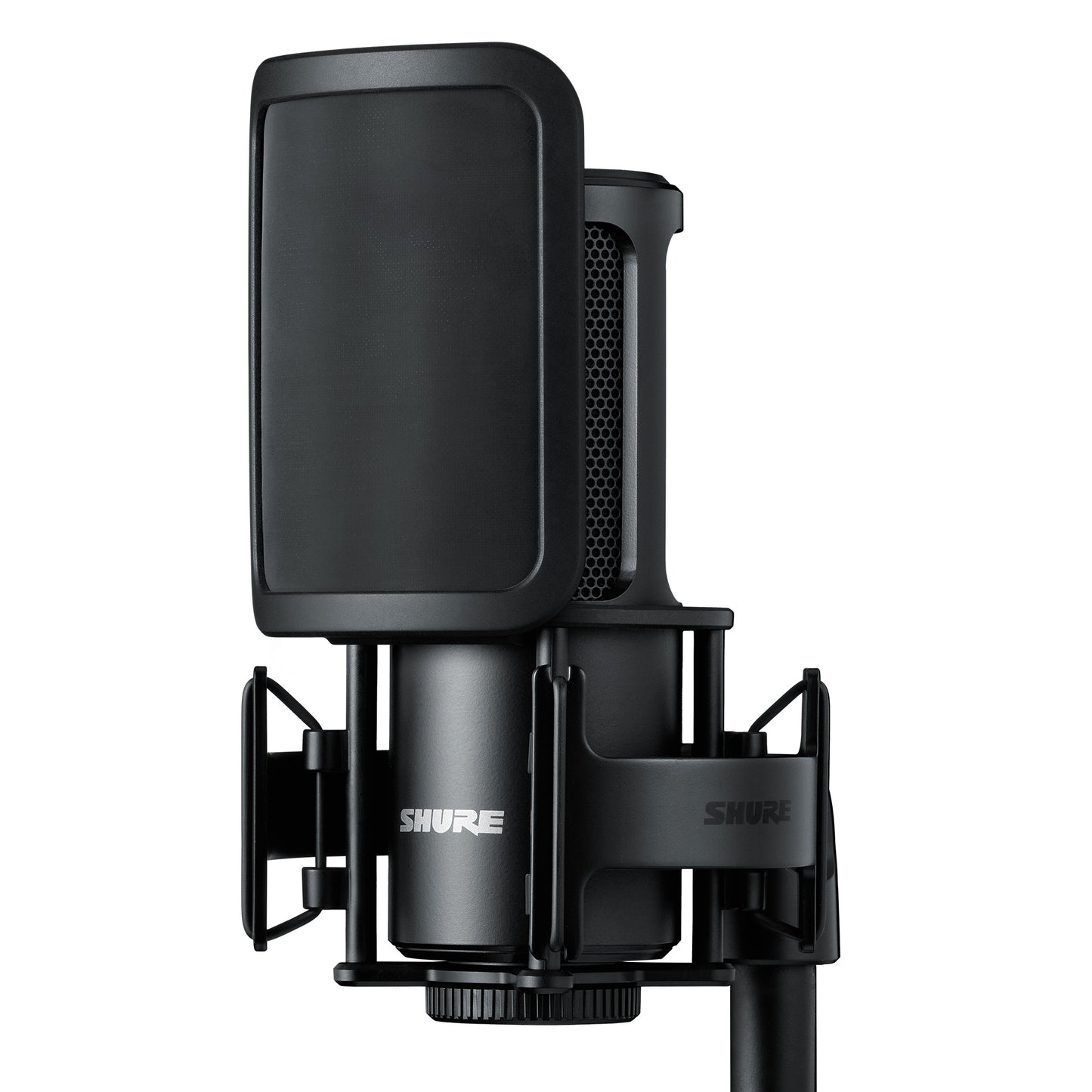 Shure SM4 with pop filter side
