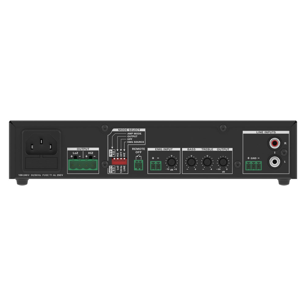 Dynacord U120:1-US Single Channel Install Power Amplifier, Back