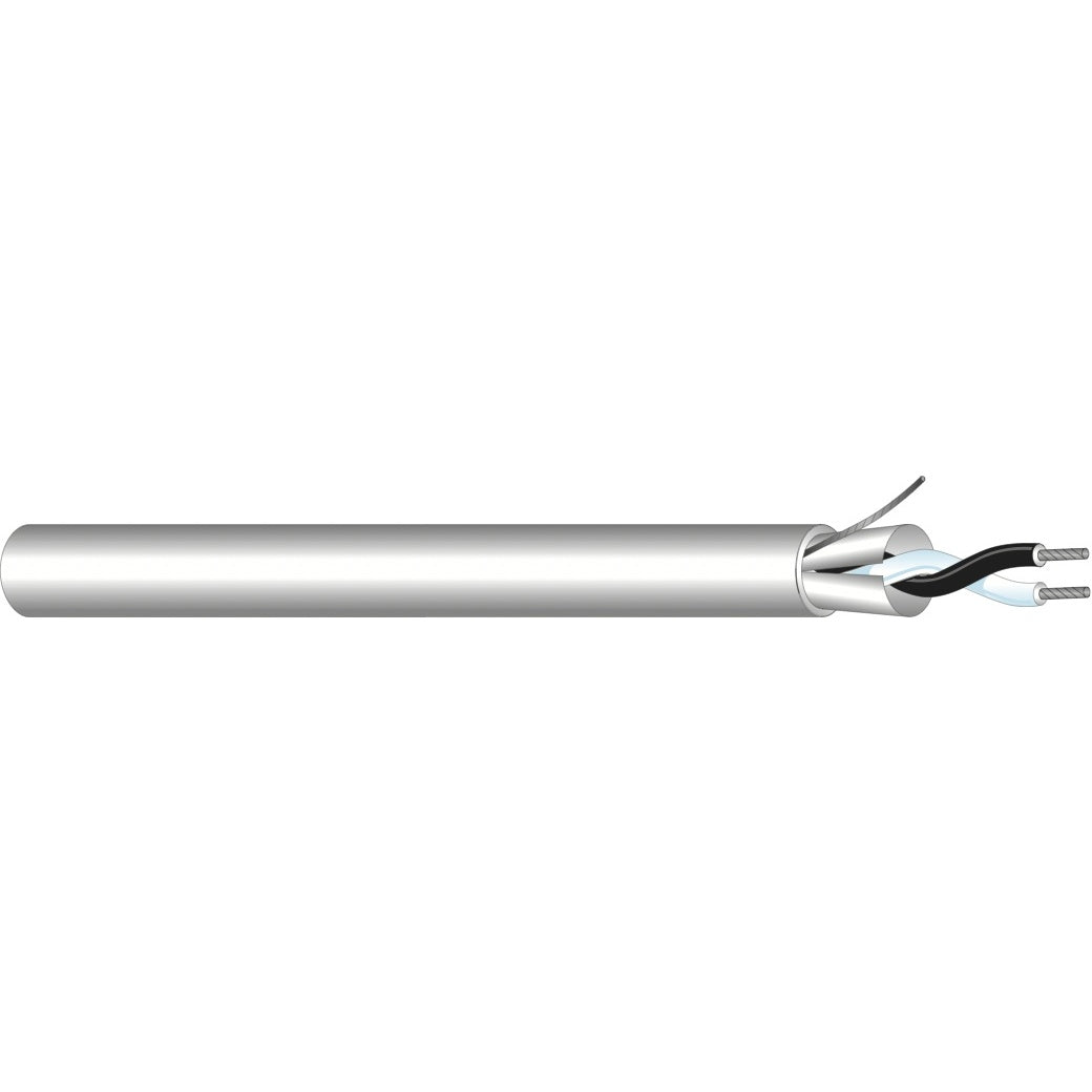 West Penn D25291GY1000 22 AWG Shielded Plenum Audio Cable