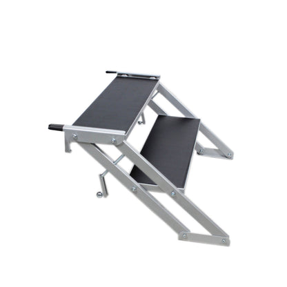 ProX StageQ Adjustable Stage Steps with Rail Heavy Duty Foldable | 2 Step