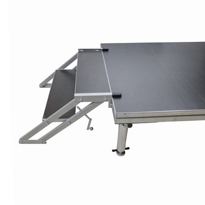 ProX StageQ Adjustable Stage Steps with Rail Heavy Duty Foldable | 2 Step